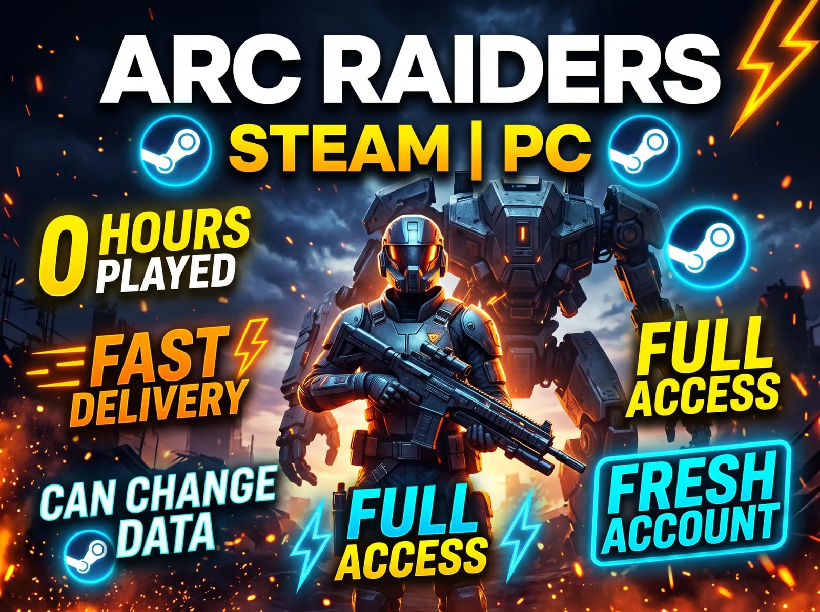 ARC Raiders Account · Steam / PC · Level 9 · 0-250K Coins — screenshot 1