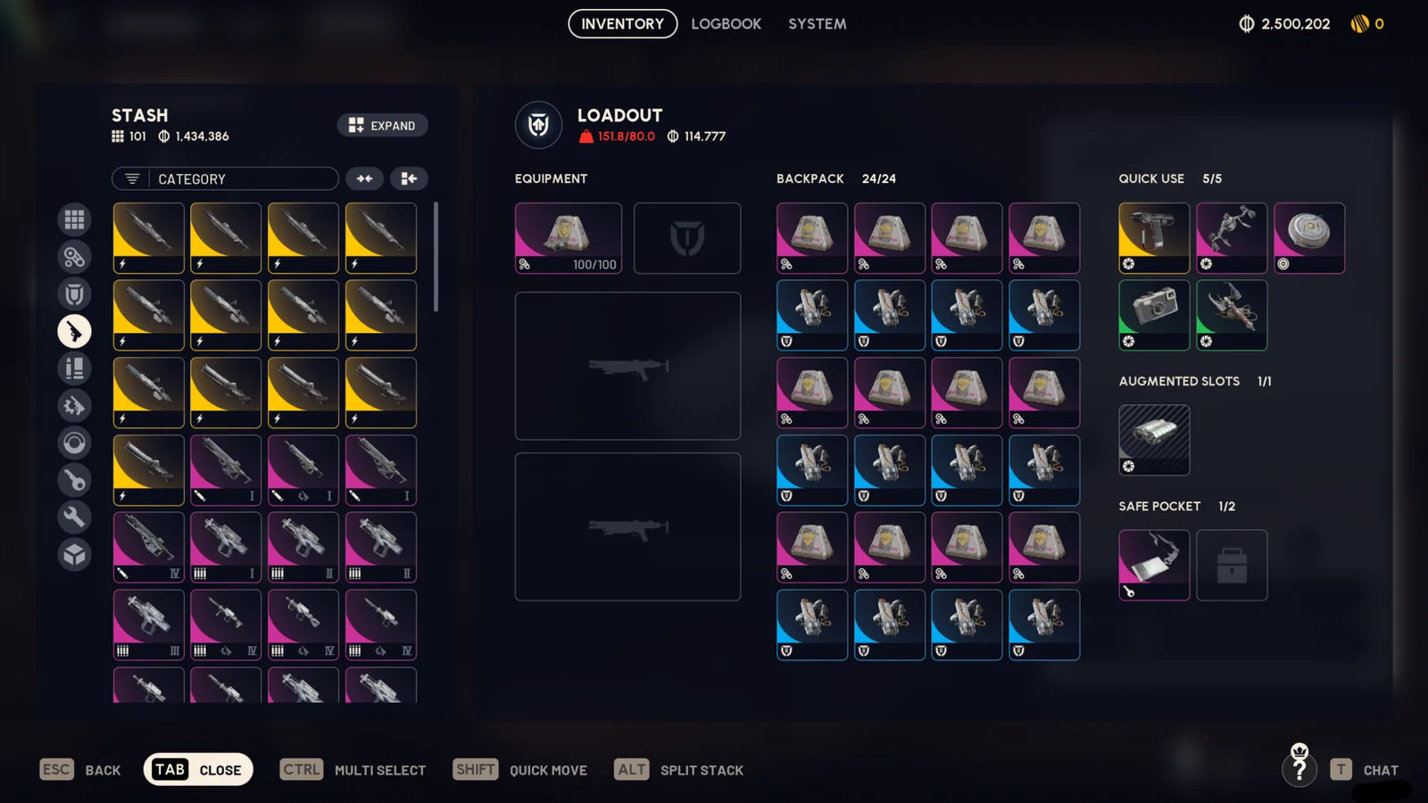 ARC Raiders Account · Steam · Level 75 · 2M-5M Coins · 44 Blueprints — screenshot 1