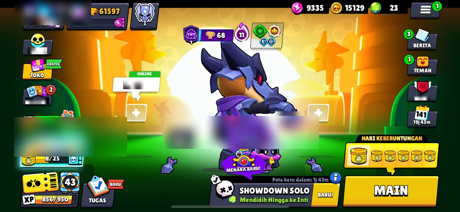 Brawl Stars Account · 61597 Trophies · 360 Skins · 104 Brawlers — screenshot 1