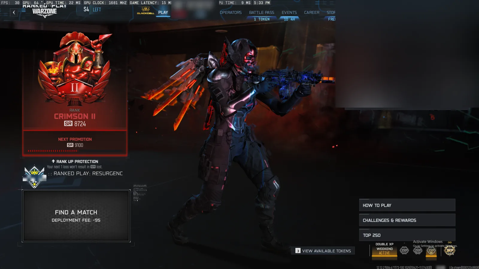 Call of Duty Account · 1000 Camos · Level 584 · 50 Weapons — screenshot 1