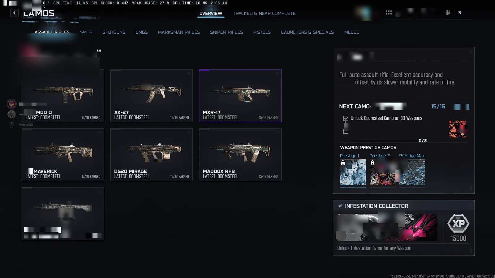Call of Duty Account · 500 Camos · Level 56 · 35 Weapons — screenshot 1