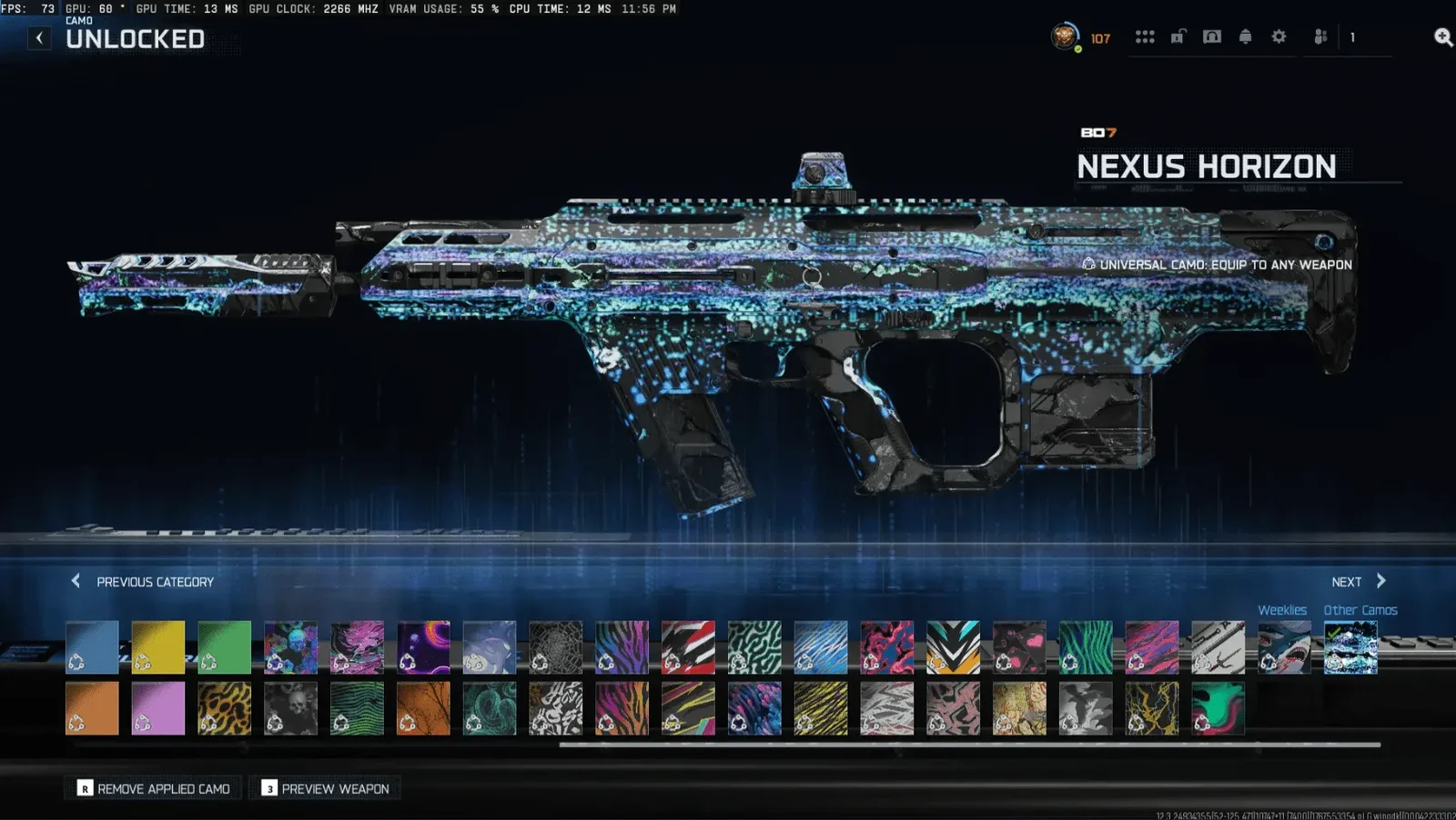 Call of Duty Account · 450 Camos · Level 100 · 30 Weapons — screenshot 1