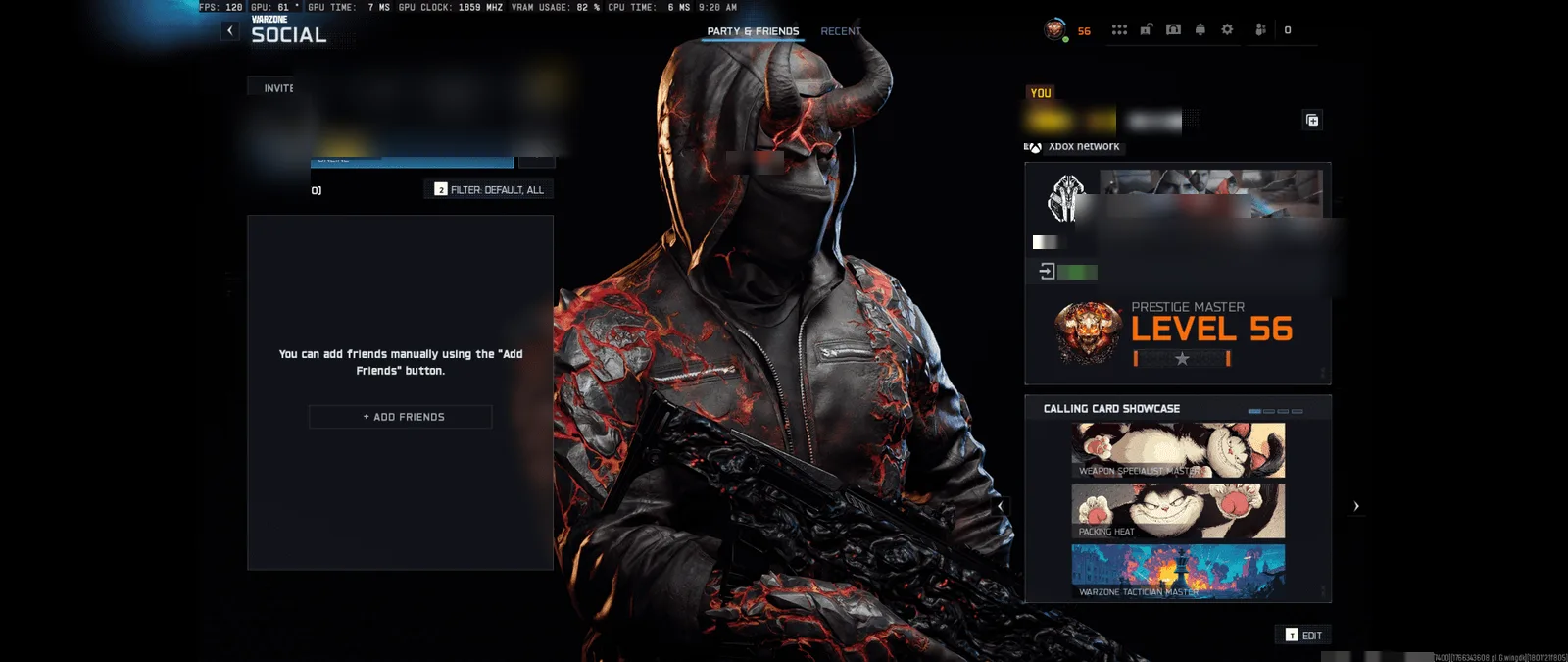Call of Duty Account · 450 Camos · Level 56 · 35 Weapons — screenshot 1