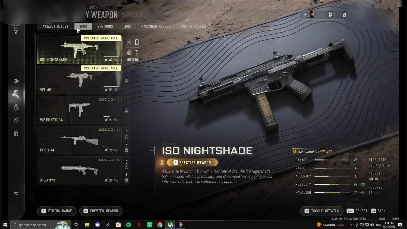 Call of Duty Account · Steam / BNET / Xbox / PSN · 300 Camos · Level 55 · 7 Weapons — screenshot 1