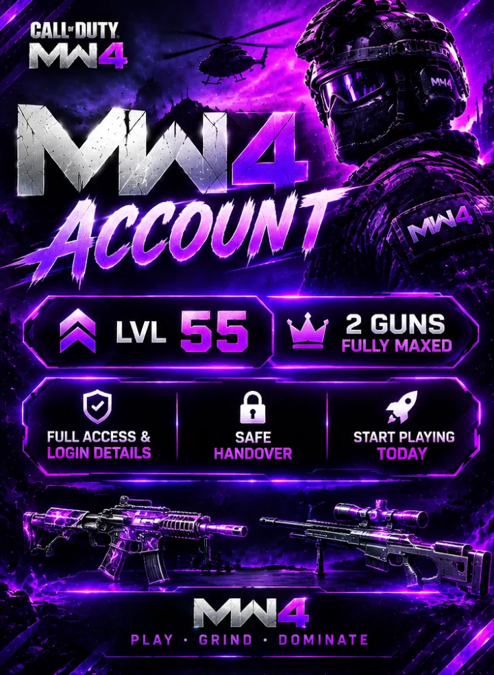Call of Duty Account · 230 Camos · Level 55 · 2 Weapons — screenshot 1