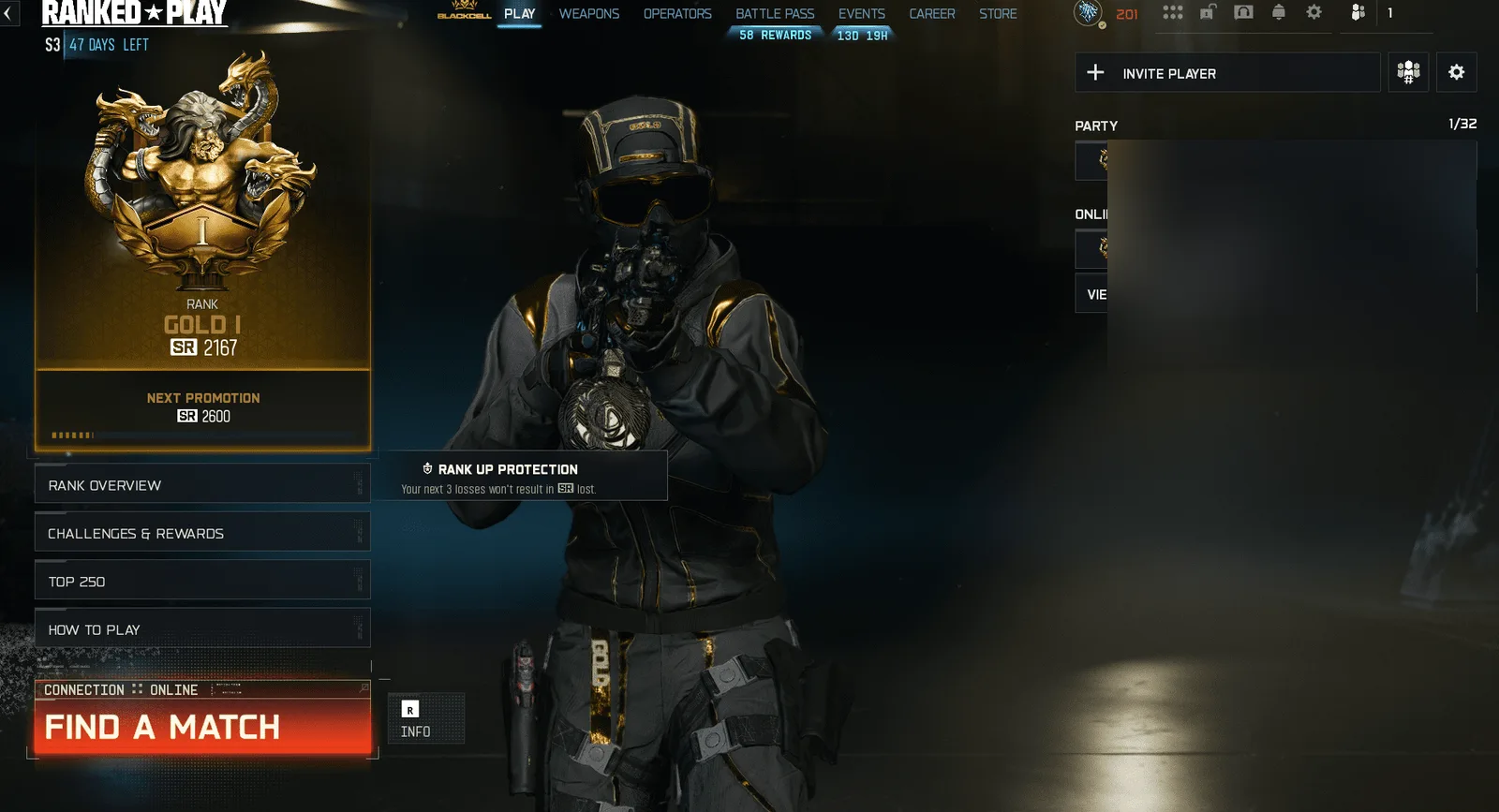 Call of Duty Account · 1000 Camos · Level 200 · 50 Weapons — screenshot 1
