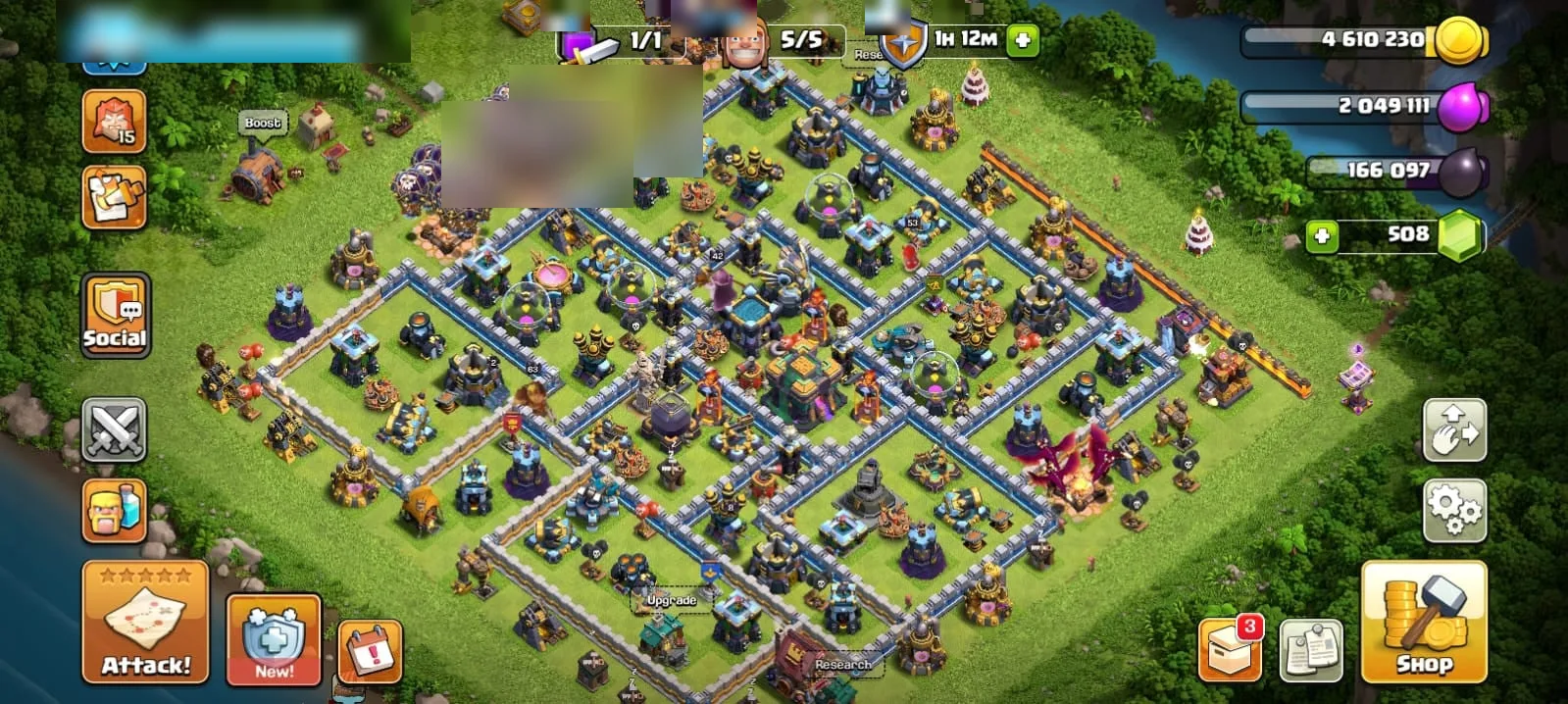 Clash of Clans Account · TH 14 · Level 164 · 500 Gems — screenshot 1