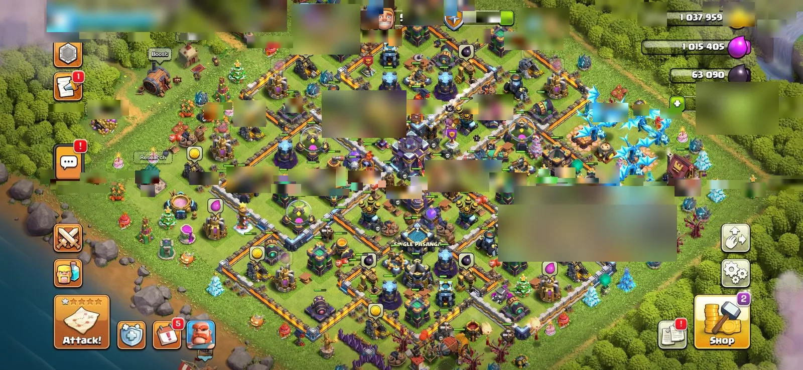 Clash of Clans Account · TH 15 · Level 136 · 521 Gems — screenshot 1