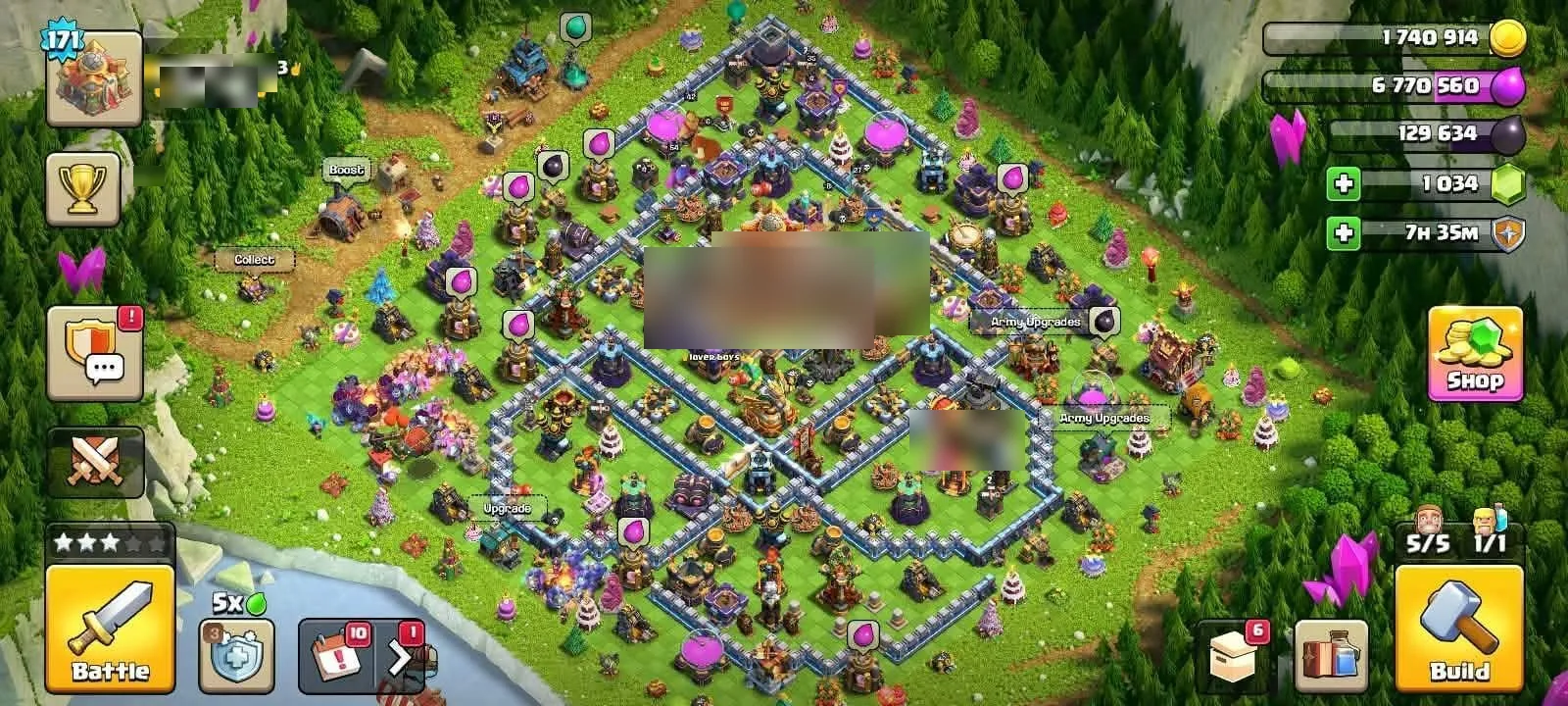 Clash of Clans Account · TH 16 · Level 171 · 1000 Gems — screenshot 1