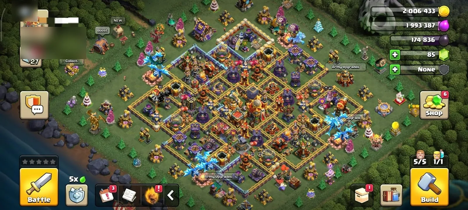 Clash of Clans Account · TH 16 · Level 206 · 85 Gems — screenshot 1