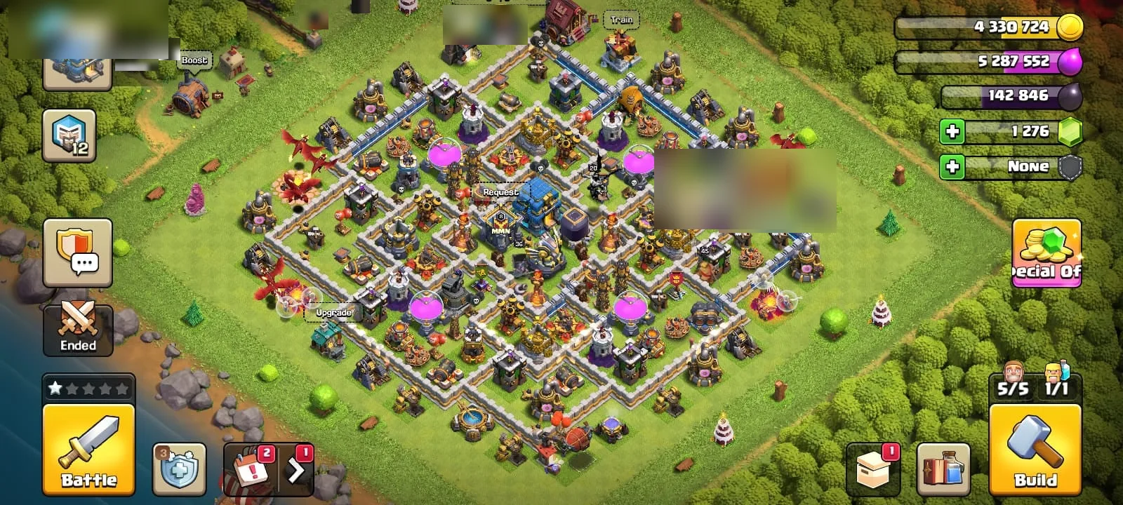 Clash of Clans Account · TH 12 · Level 95 · 1200 Gems — screenshot 1