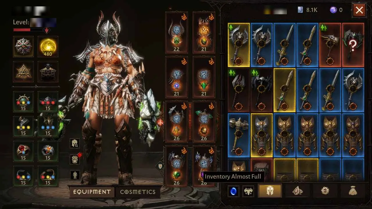 Diablo Immortal Account · Combat Rating 62K — screenshot 1