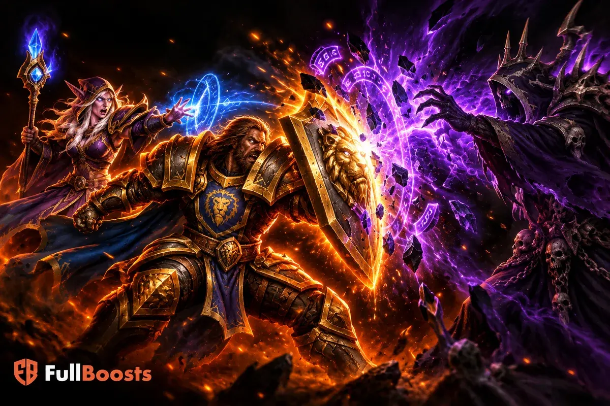 Warcraft teammates interrupting an enemy spell — FullBoosts guide