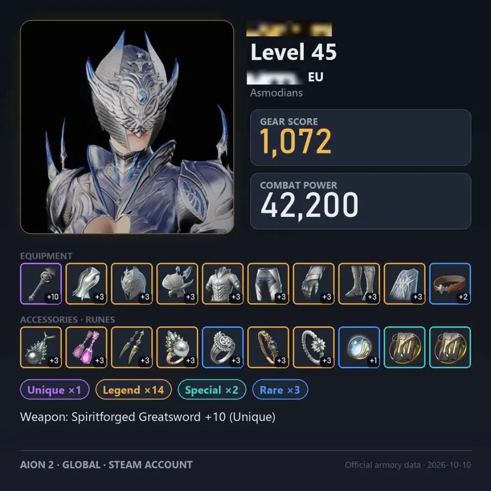 Aion 2 account preview
