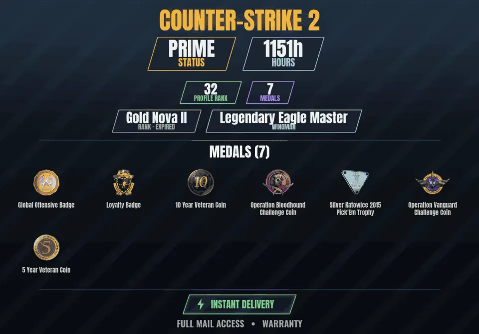 Counter Strike 2 account preview