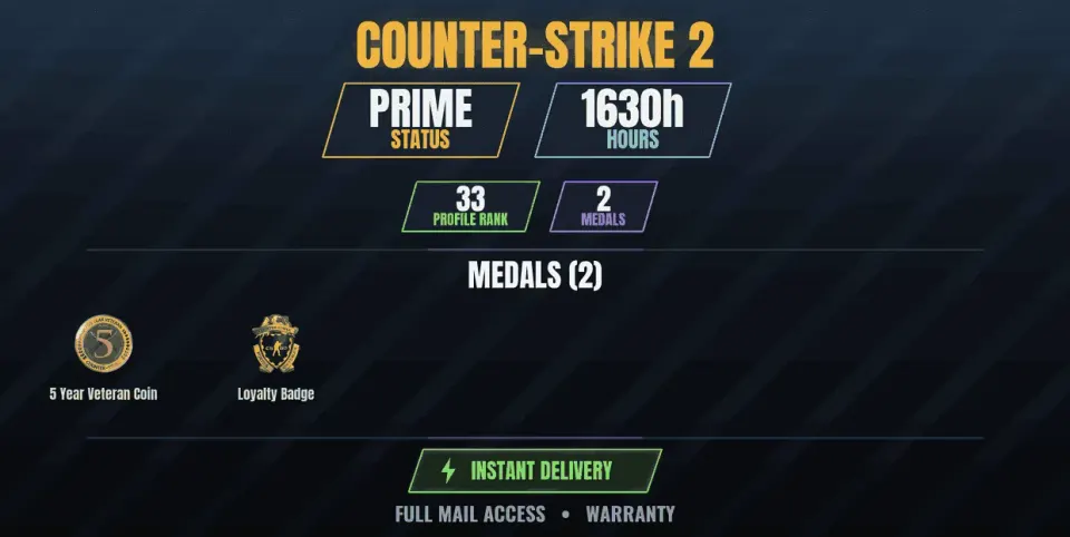 Counter Strike 2 account preview