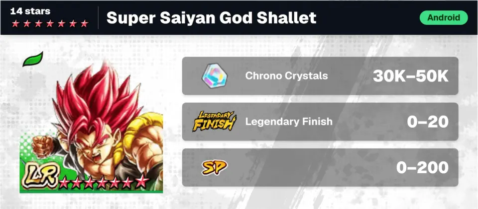 Dragon Ball Legends account preview