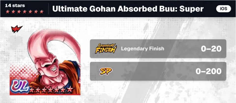 Dragon Ball Legends account preview