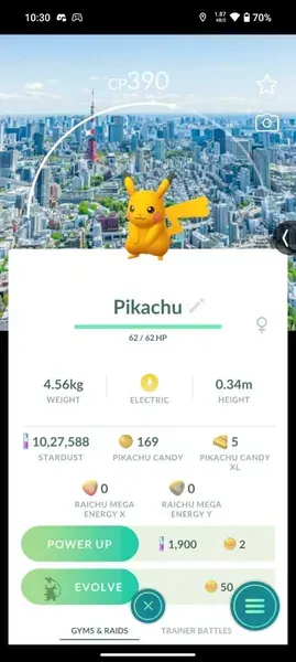 Shiny Pikachu With Background