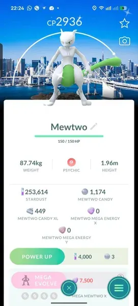 Ultra Rare Shiny Location Background Mewtwo For Sell
