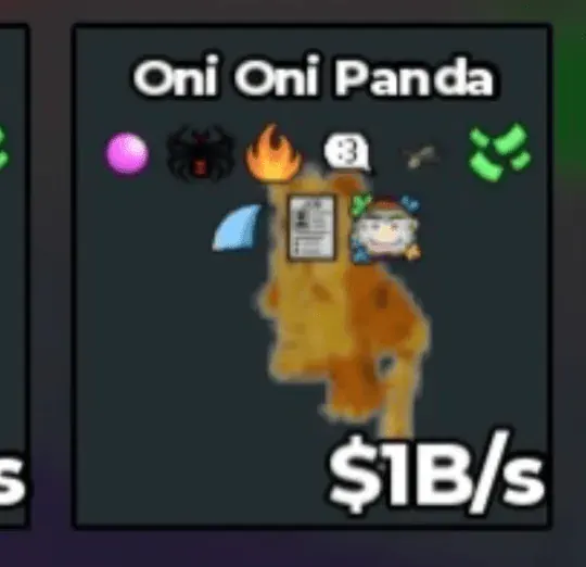 BS12258 Oni oni panda Gold 1B/s